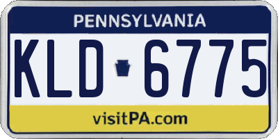 PA license plate KLD6775