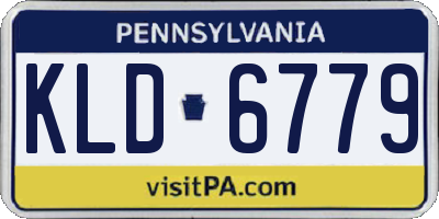 PA license plate KLD6779