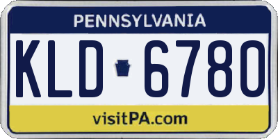 PA license plate KLD6780