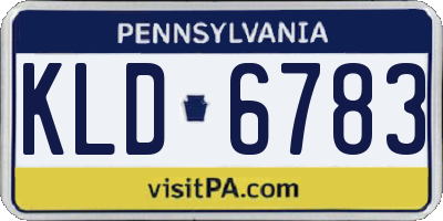 PA license plate KLD6783
