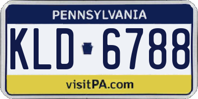 PA license plate KLD6788