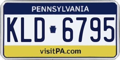PA license plate KLD6795