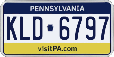 PA license plate KLD6797