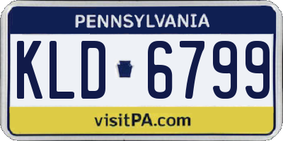PA license plate KLD6799
