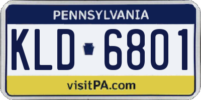 PA license plate KLD6801
