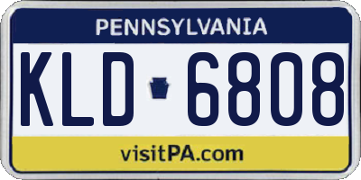 PA license plate KLD6808