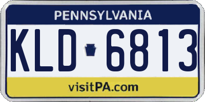 PA license plate KLD6813