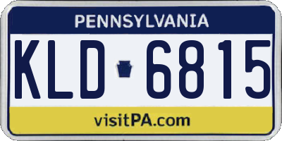 PA license plate KLD6815