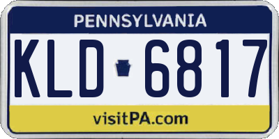 PA license plate KLD6817