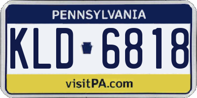 PA license plate KLD6818