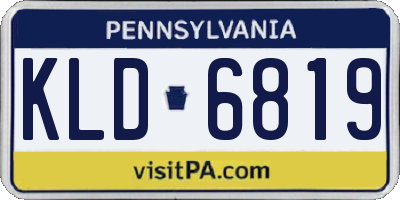 PA license plate KLD6819