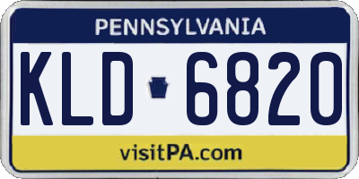 PA license plate KLD6820