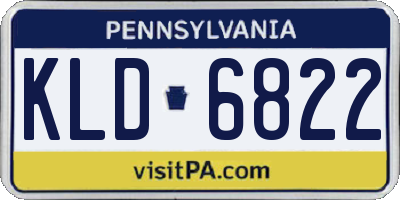 PA license plate KLD6822