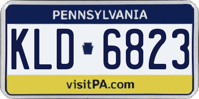 PA license plate KLD6823