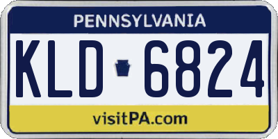 PA license plate KLD6824