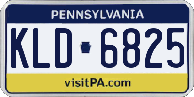 PA license plate KLD6825