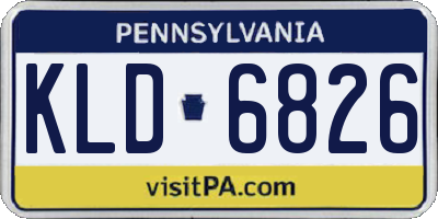 PA license plate KLD6826