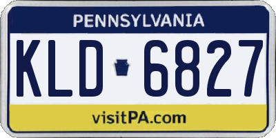 PA license plate KLD6827