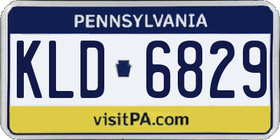 PA license plate KLD6829