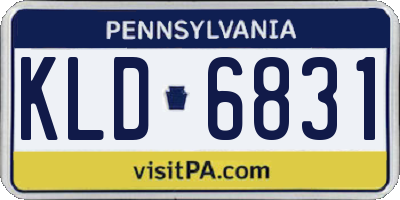 PA license plate KLD6831