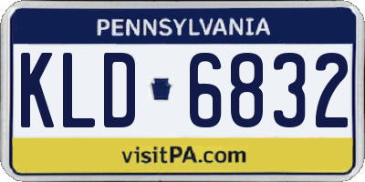 PA license plate KLD6832