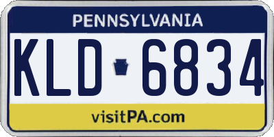 PA license plate KLD6834