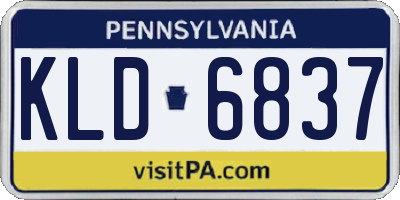 PA license plate KLD6837