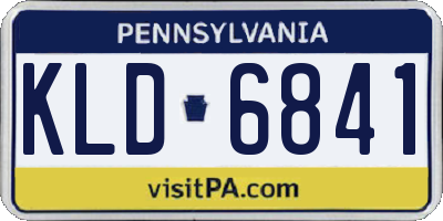 PA license plate KLD6841