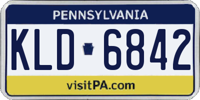 PA license plate KLD6842