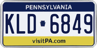 PA license plate KLD6849