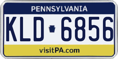 PA license plate KLD6856