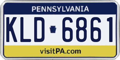 PA license plate KLD6861