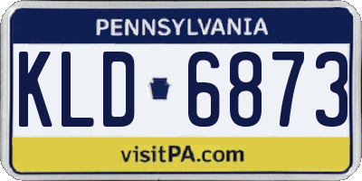 PA license plate KLD6873