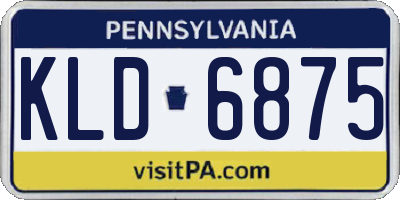 PA license plate KLD6875