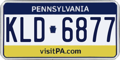 PA license plate KLD6877