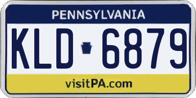 PA license plate KLD6879