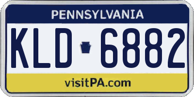 PA license plate KLD6882