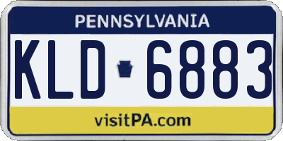 PA license plate KLD6883