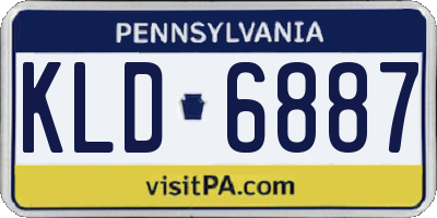 PA license plate KLD6887