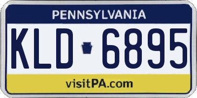 PA license plate KLD6895