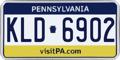 PA license plate KLD6902