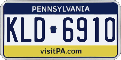 PA license plate KLD6910