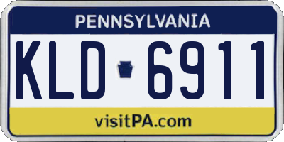 PA license plate KLD6911