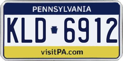 PA license plate KLD6912