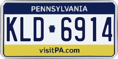 PA license plate KLD6914
