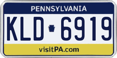 PA license plate KLD6919