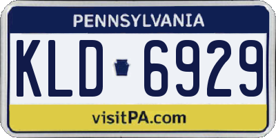PA license plate KLD6929