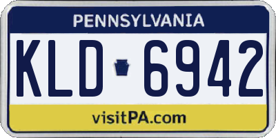 PA license plate KLD6942