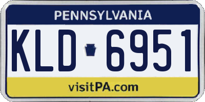 PA license plate KLD6951