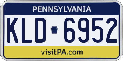 PA license plate KLD6952